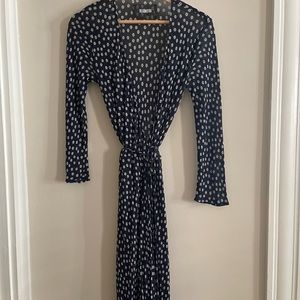 REFORMATION Long sleeve, navy wrap dress 2 XS